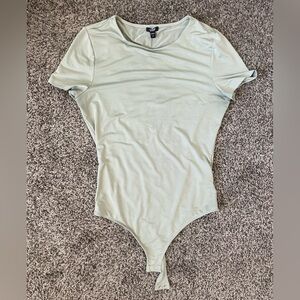 Express light green thong bodysuit